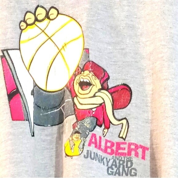 VTG 1972 Platinum Fubu Albert And The Junkyard Gang Platinum T-shirt sz … - Picture 2 of 11